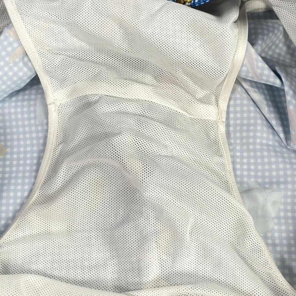Bills Khakis Fish‎ AOP Swim Trunks Mens Size 2XL Mesh Lined Blue Gingham 6.5